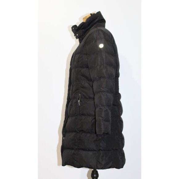 Michael Kors Long Down Black Puffer Parka Coat Women’s L - Picture 4 of 14
